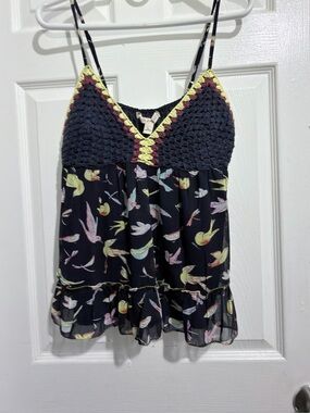 Chelsea & Violet crochet sleevless camisole top adjustable straps